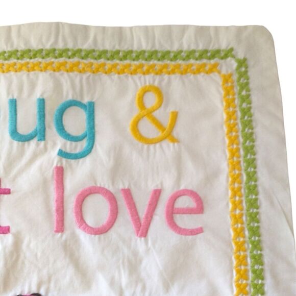 Pottery Barn Teen Pillow Cover Love Hug Planet Tree Embroidered Organic Cotton. - Picture 5 of 16